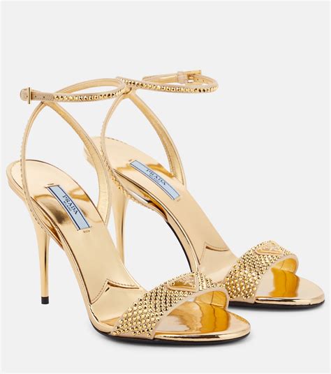 prada gold shoes